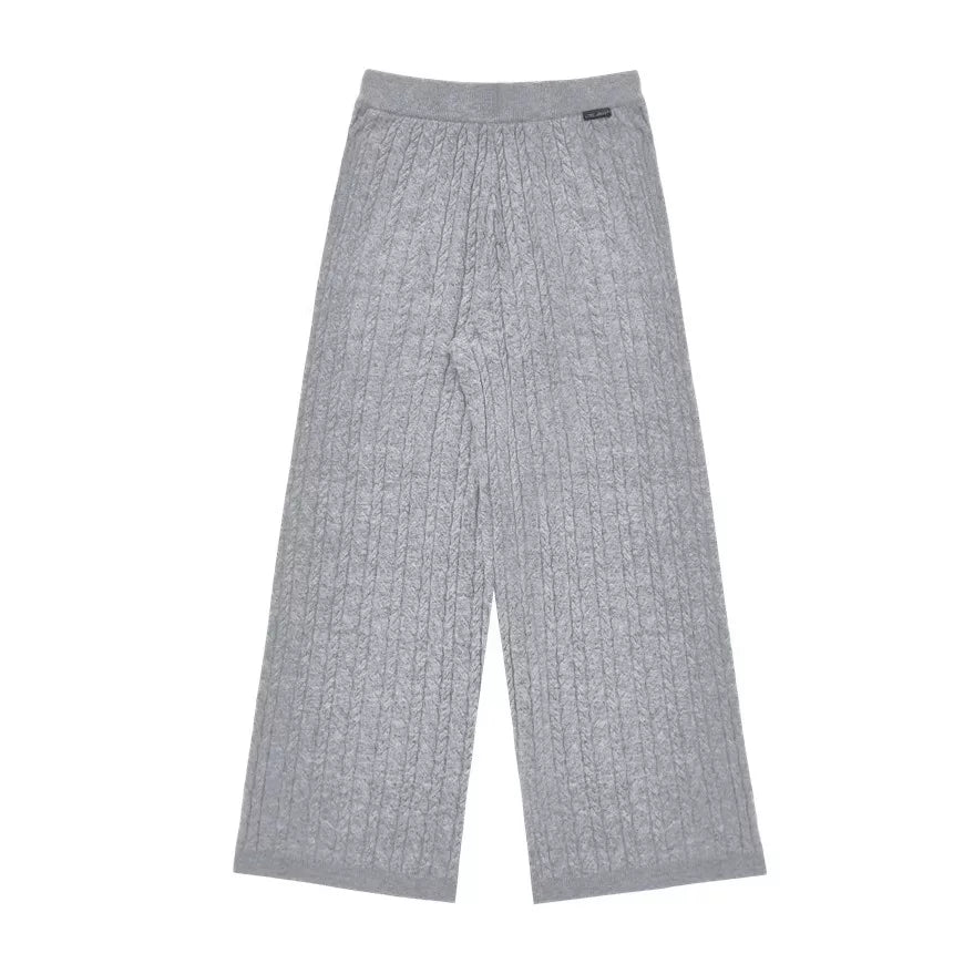 Knitted Jacket Pants Set-Up