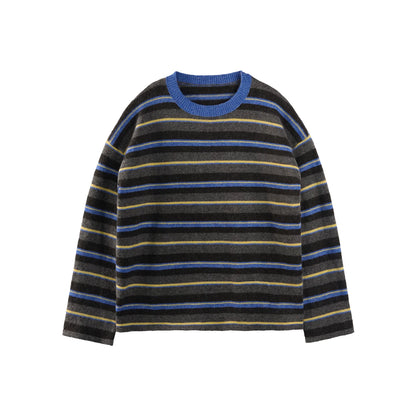 Color-Blocked Wool Knit Sweater Set-Up