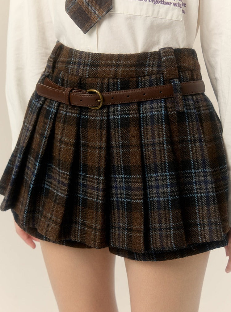 College Style A-Line Pleated Skirt