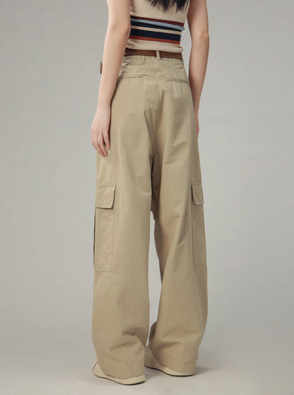 Vintage Khaki Cargo-Hose