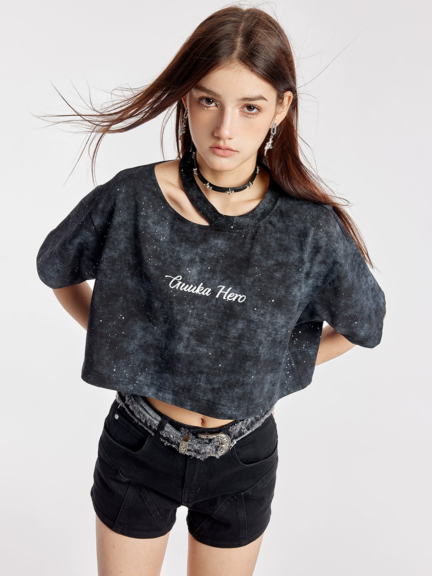 American Hottie Cutout Crop Top