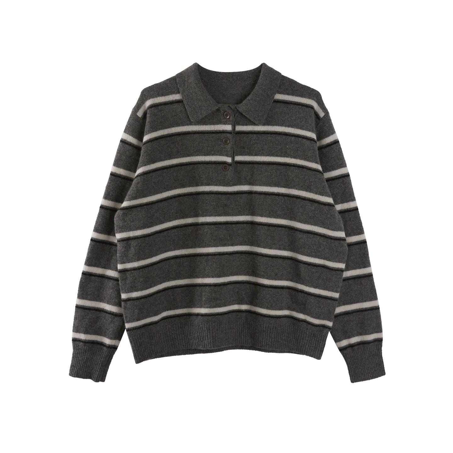 Fashionable Striped Wool Knitted Sweater