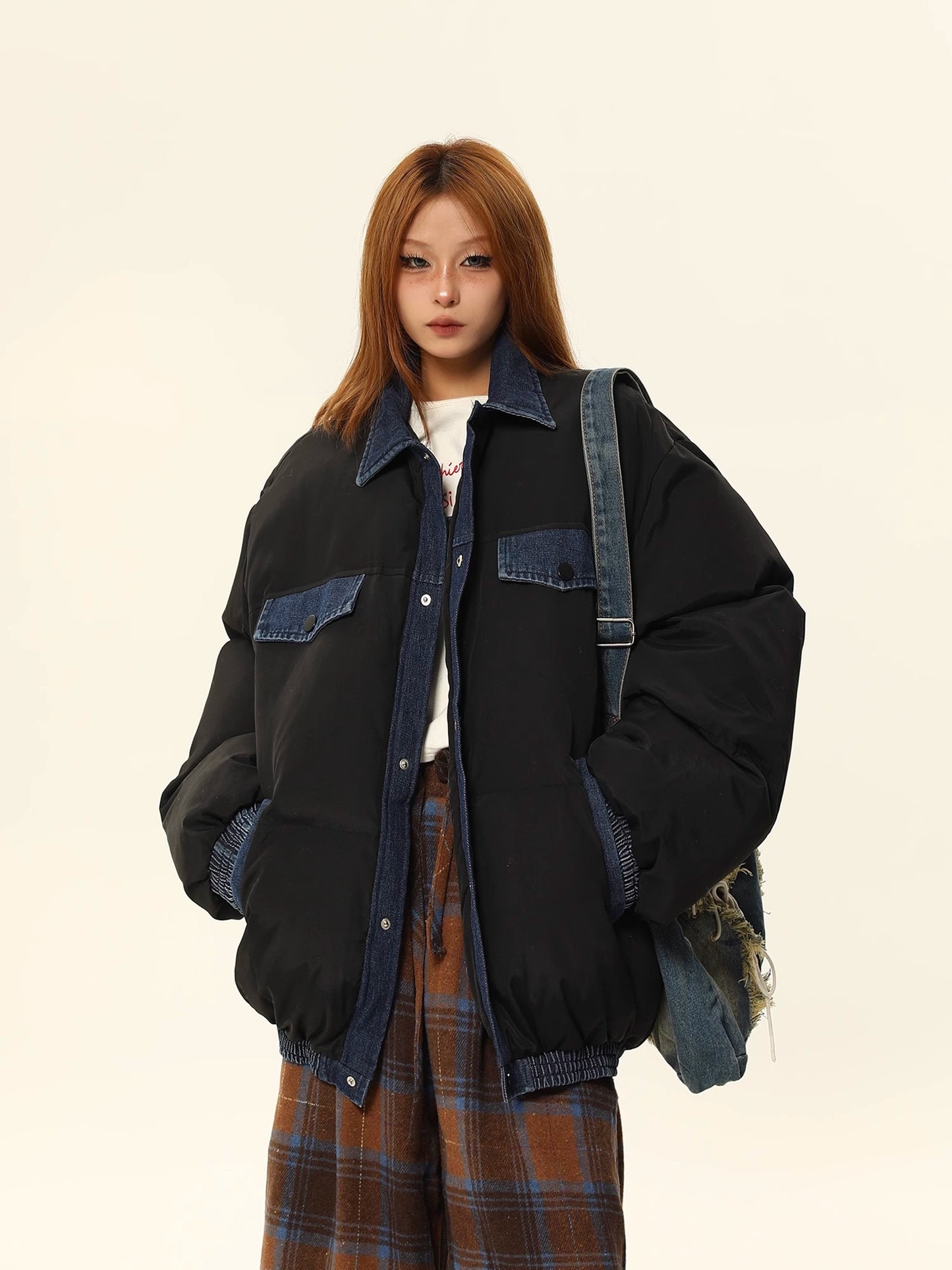 American retro thickened padded jacket