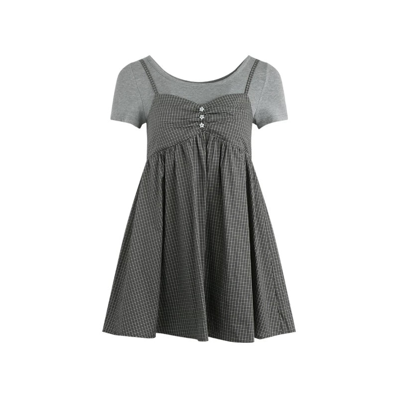 Fake Two-Piece Cotton Top