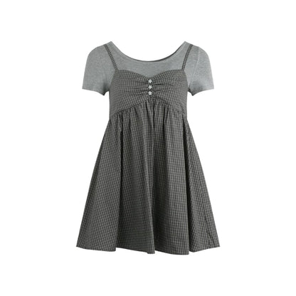 Fake Two-Piece Cotton Top