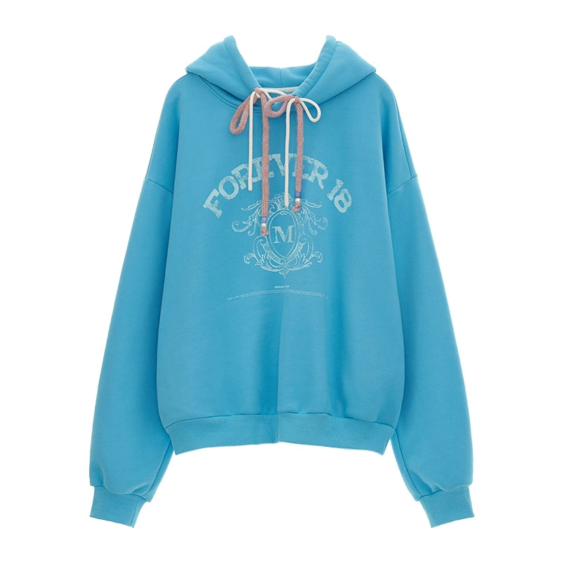 BOW HAT ROPE HOODED SWEATSHIRT