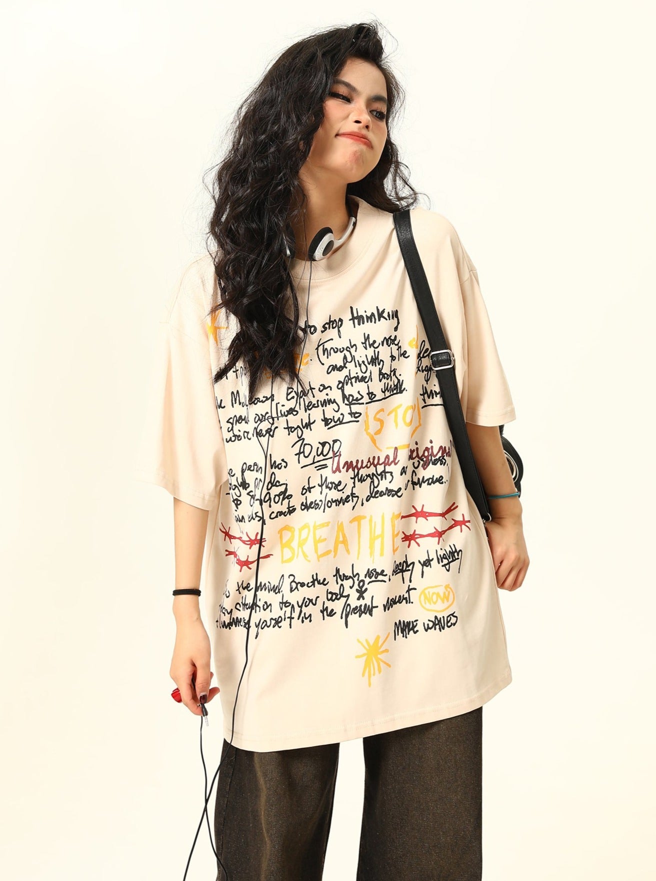 Graffiti Letter Short Sleeve T-Shirt