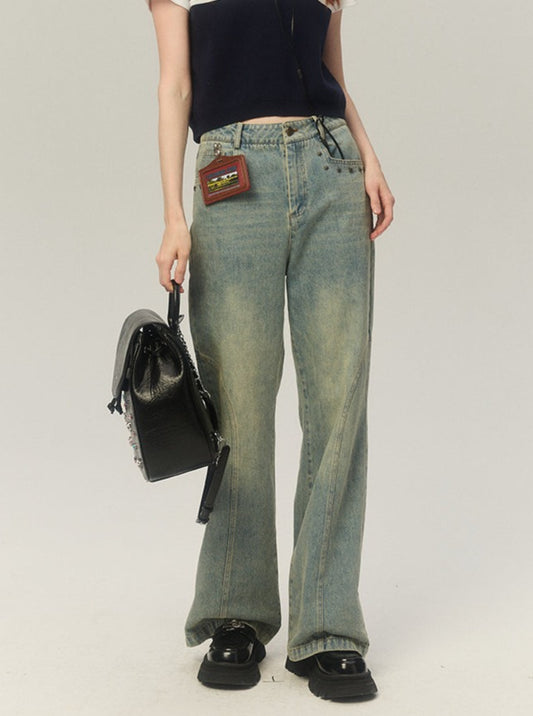 High-waisted Bootcut Jeans Pants