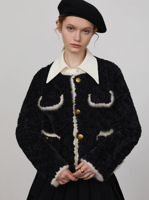 Fragrance lamb wool coat