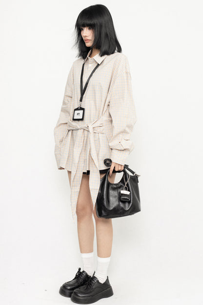 Casual Lace-up Design Shirt