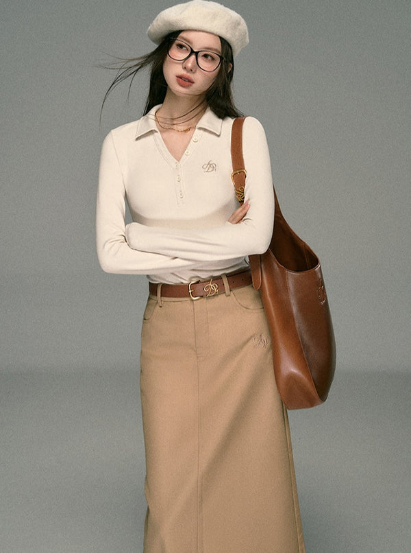 Original Polo Neck Slim Top