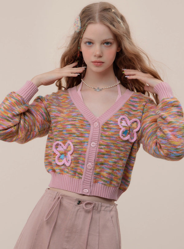 Vintage V-neck Knitted Cardigan Coat