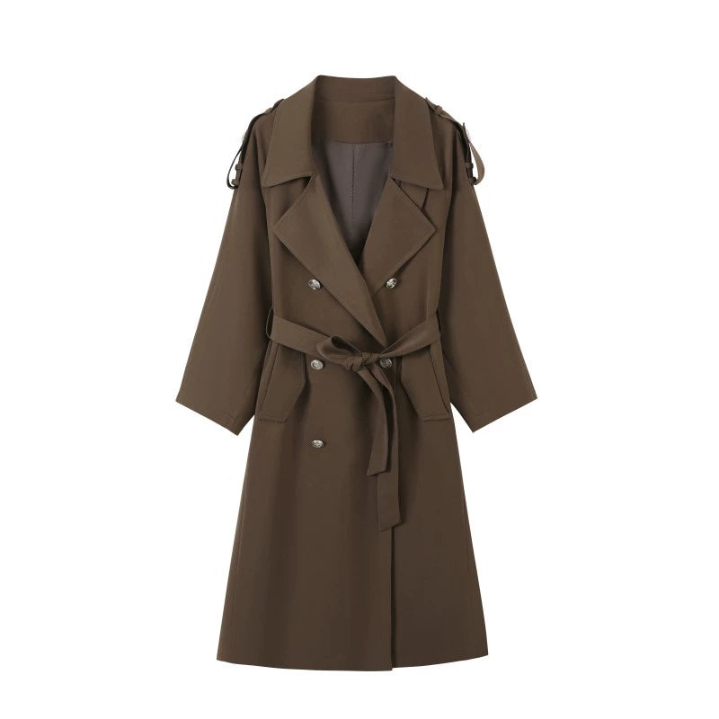 Long Trench Coat With Dress Set-Up