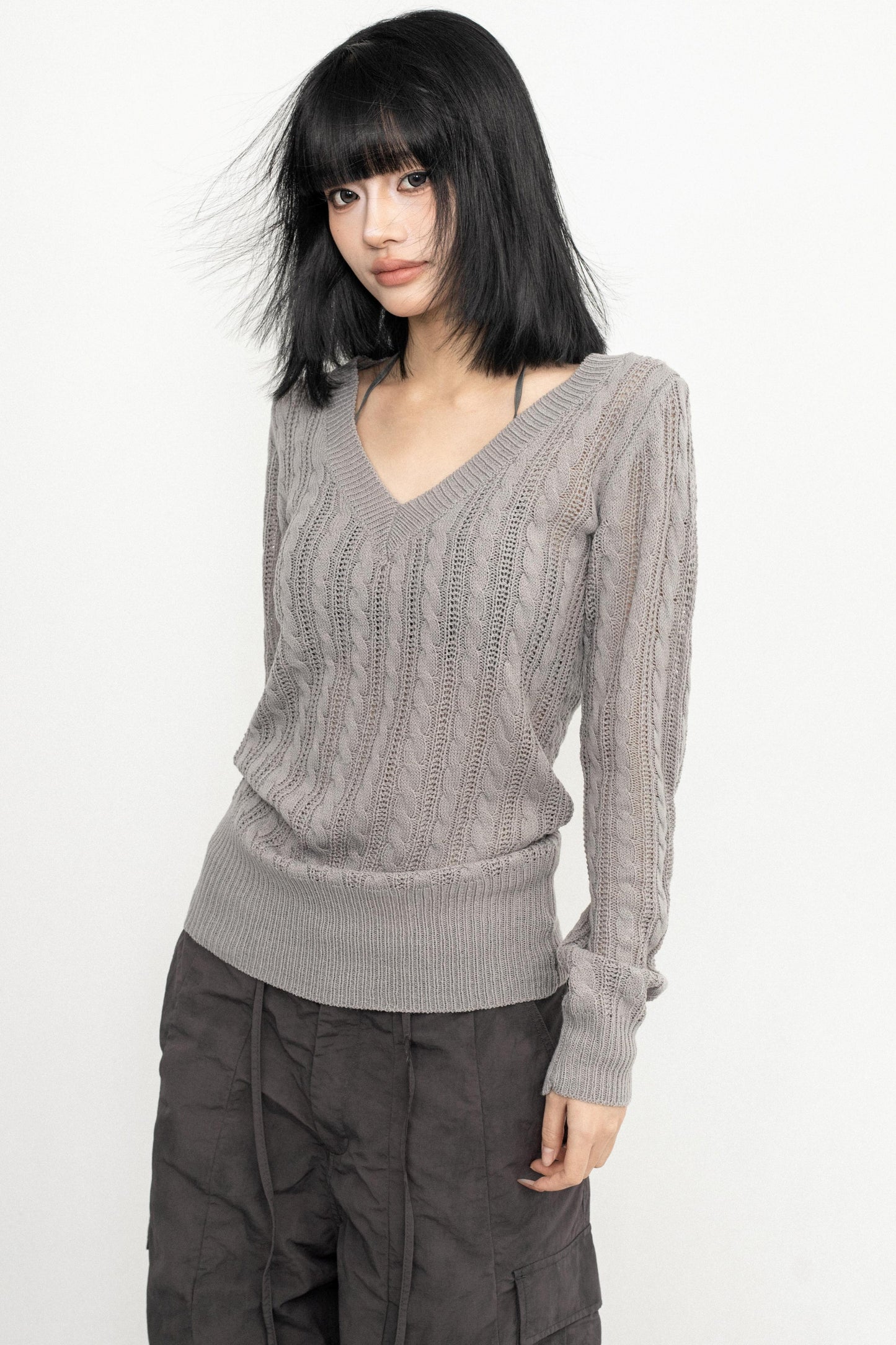 College Style V-neck Shirt