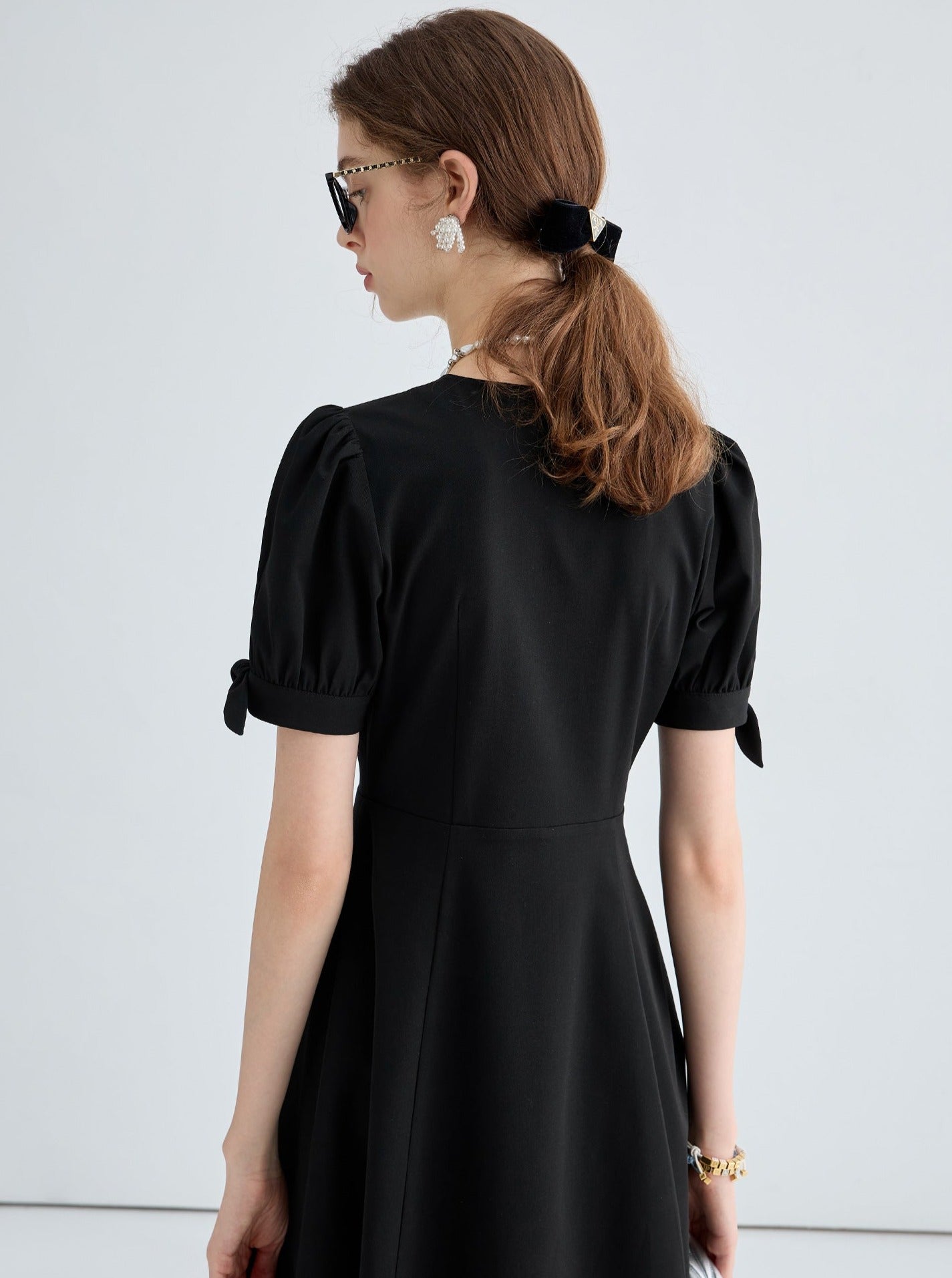 Slim Puff Sleeve Dress