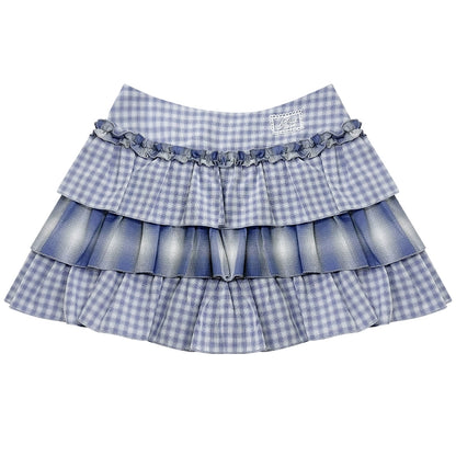 High-Waisted Tie-Dye Pleated Skirt