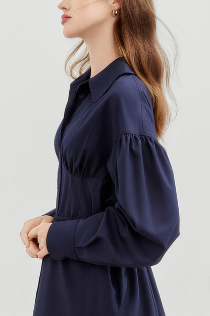 Waist Niche Design Long Sleeve Shirt