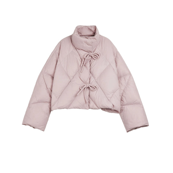 Short stand-up collar down jacket