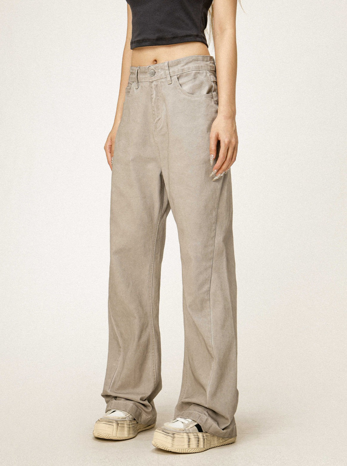 Vintage Distressed Dirtyfit Casual Pants