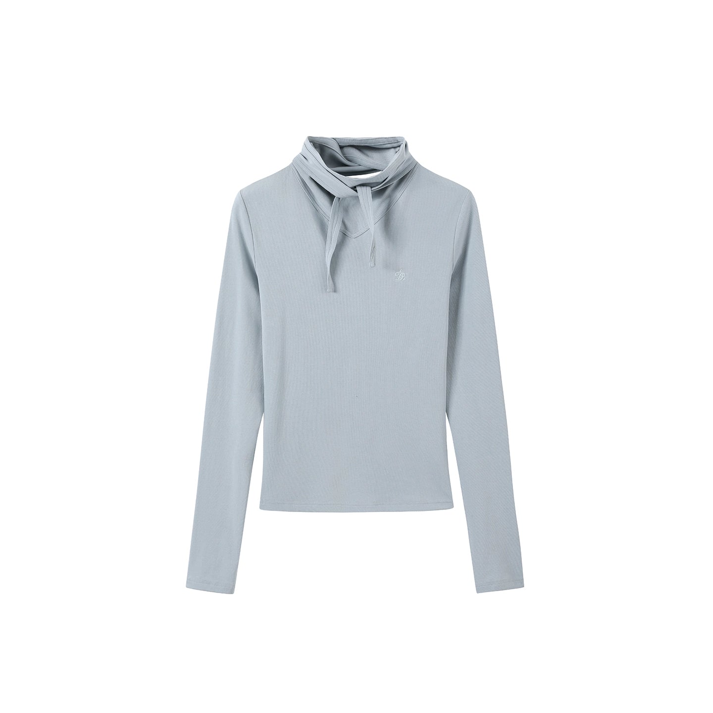 Semi-High Neck Scarf Top Set-Up