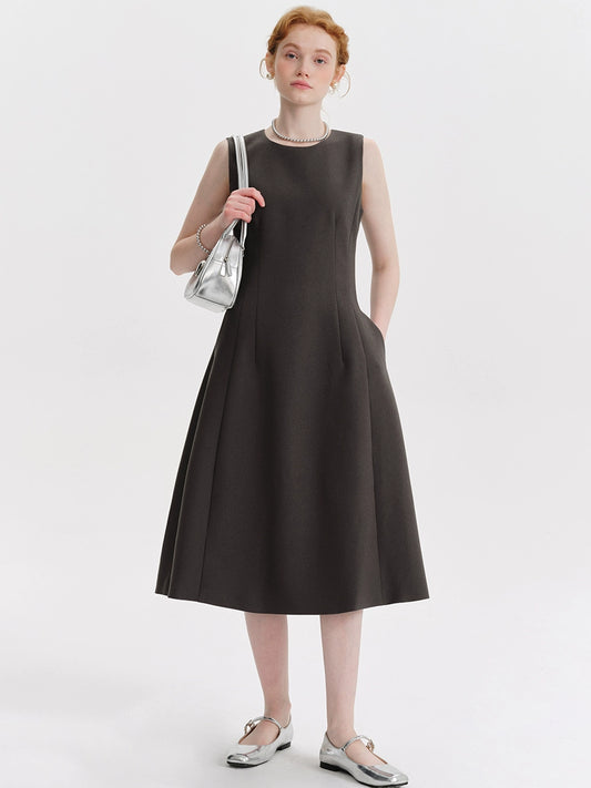 Hepburn Style Schlankes Langes Kleid