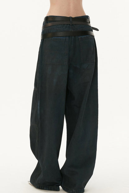 American Retro Wide-Leg Pants