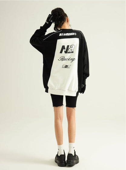 Crewneck Langarm -Paar Sweatshirt