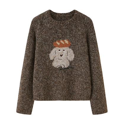 Bread Dog Round Neck Sweater