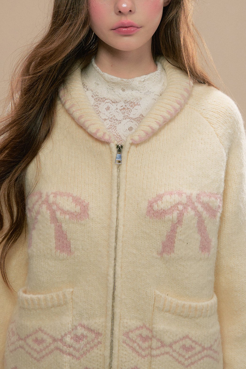 Fair Isle Knit Teenage Sweater Cardigan