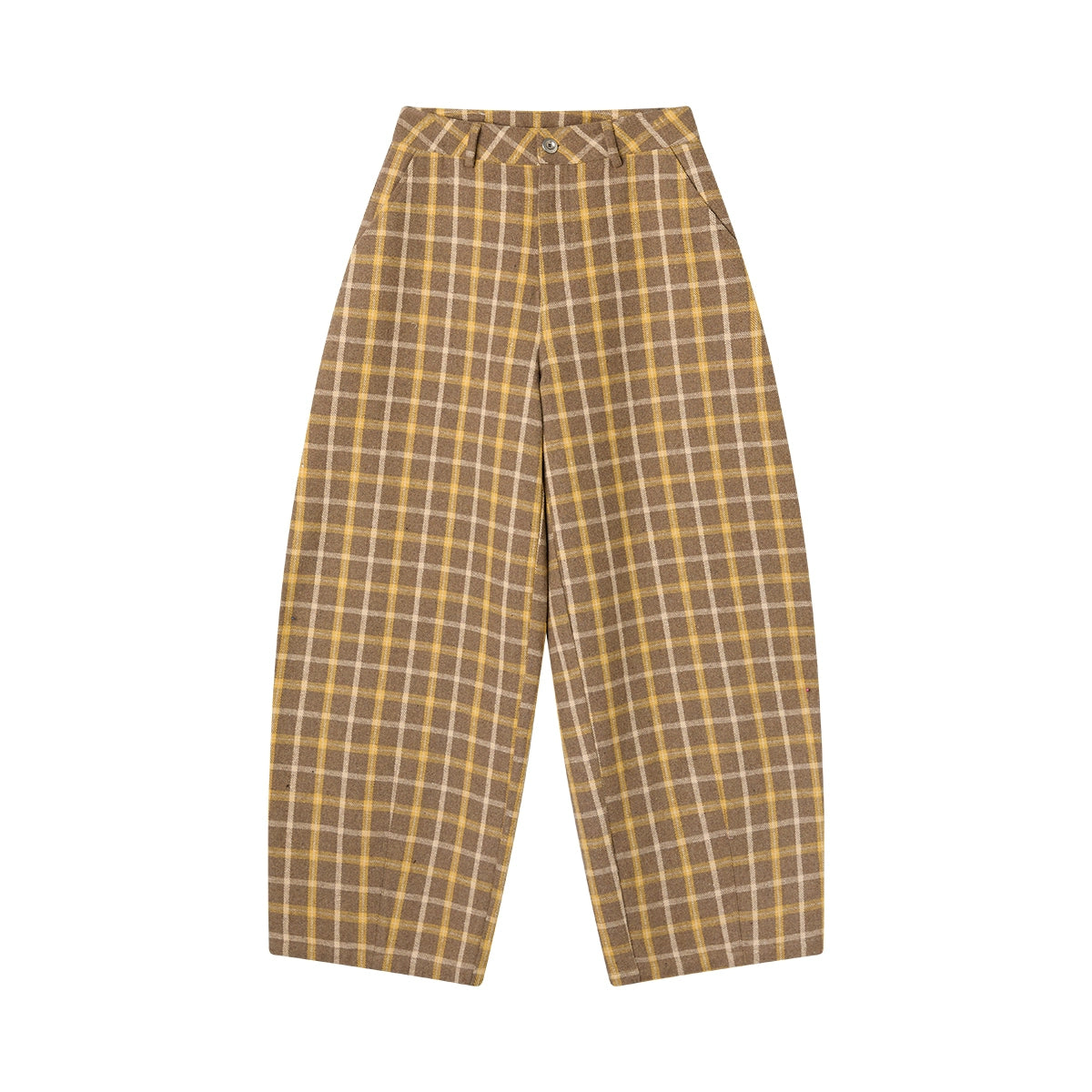 Retro Plaid Wide-Leg Pants