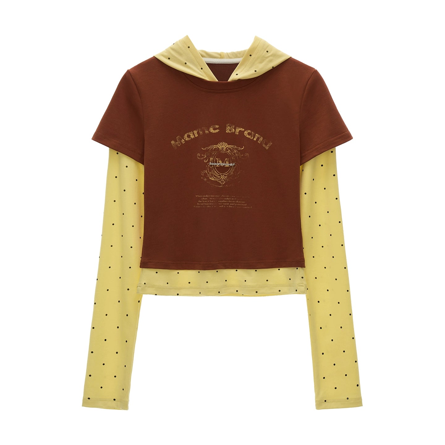 Unique Polka Dot Hooded Long Sleeve T-Shirt