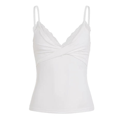 Pure White Desire Lace Camisole