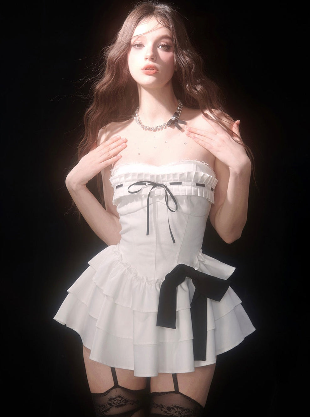 Elegant Printed Cake Dress for Women