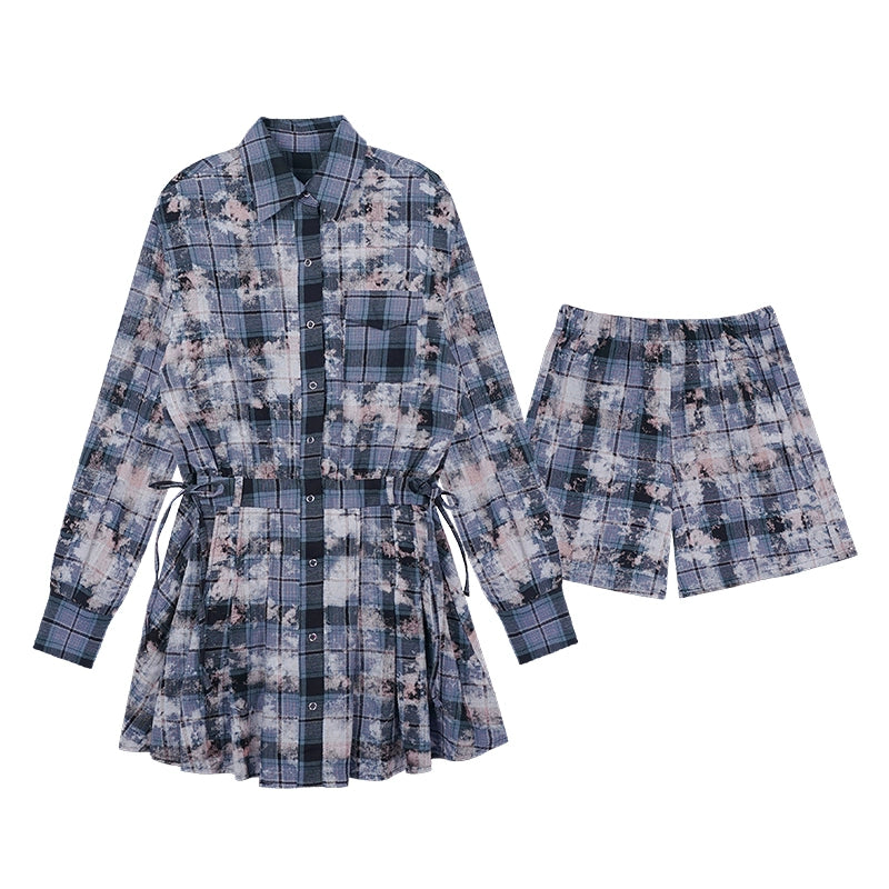 SagiDolls Girl Fighting Spirit Stacks King! Sweet cool babes street casual burnt print shirt dresses