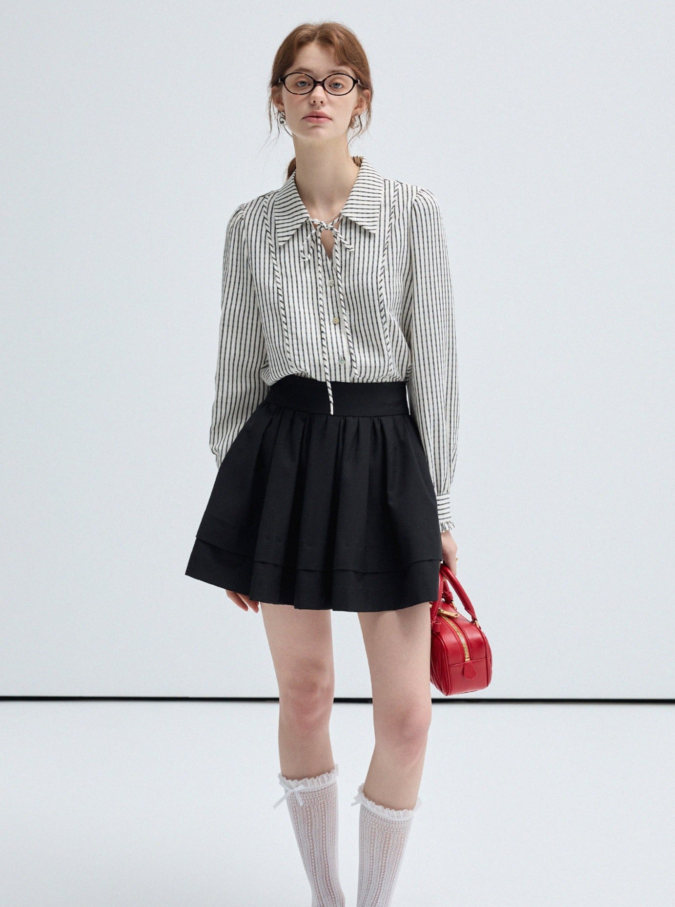 Line Brush Contrasting Shirt