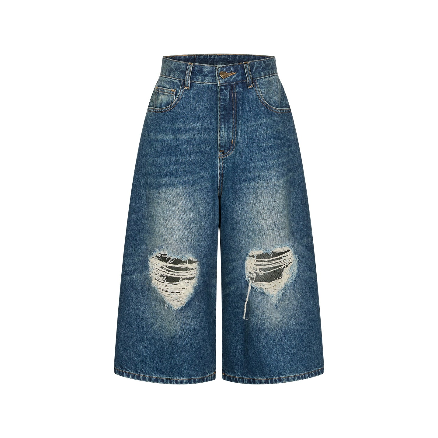 Vintage Denim Wide-Leg Jeans