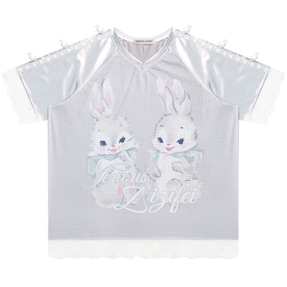 Summer Rabbit V-Neck Tee