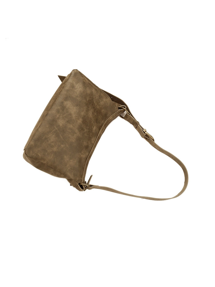 Braune Leder Crossbody Tasche