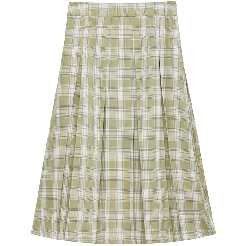 High Waist A-Line Student Skirt
