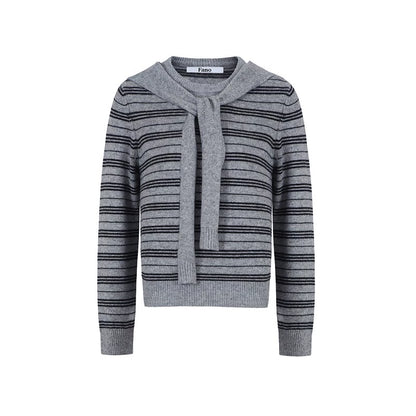 Layered Wool Shawl Top