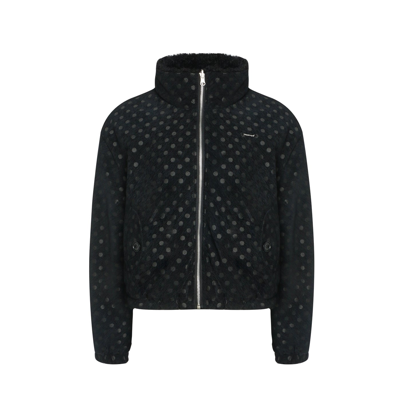 Polka Dot Woolen Reversible Jacket