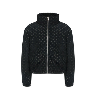 Polka Dot Woolen Reversible Jacket