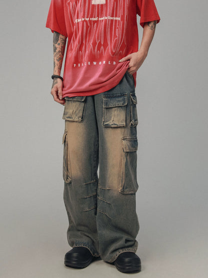 Retro Dyed Straight Leg Cargo Pants