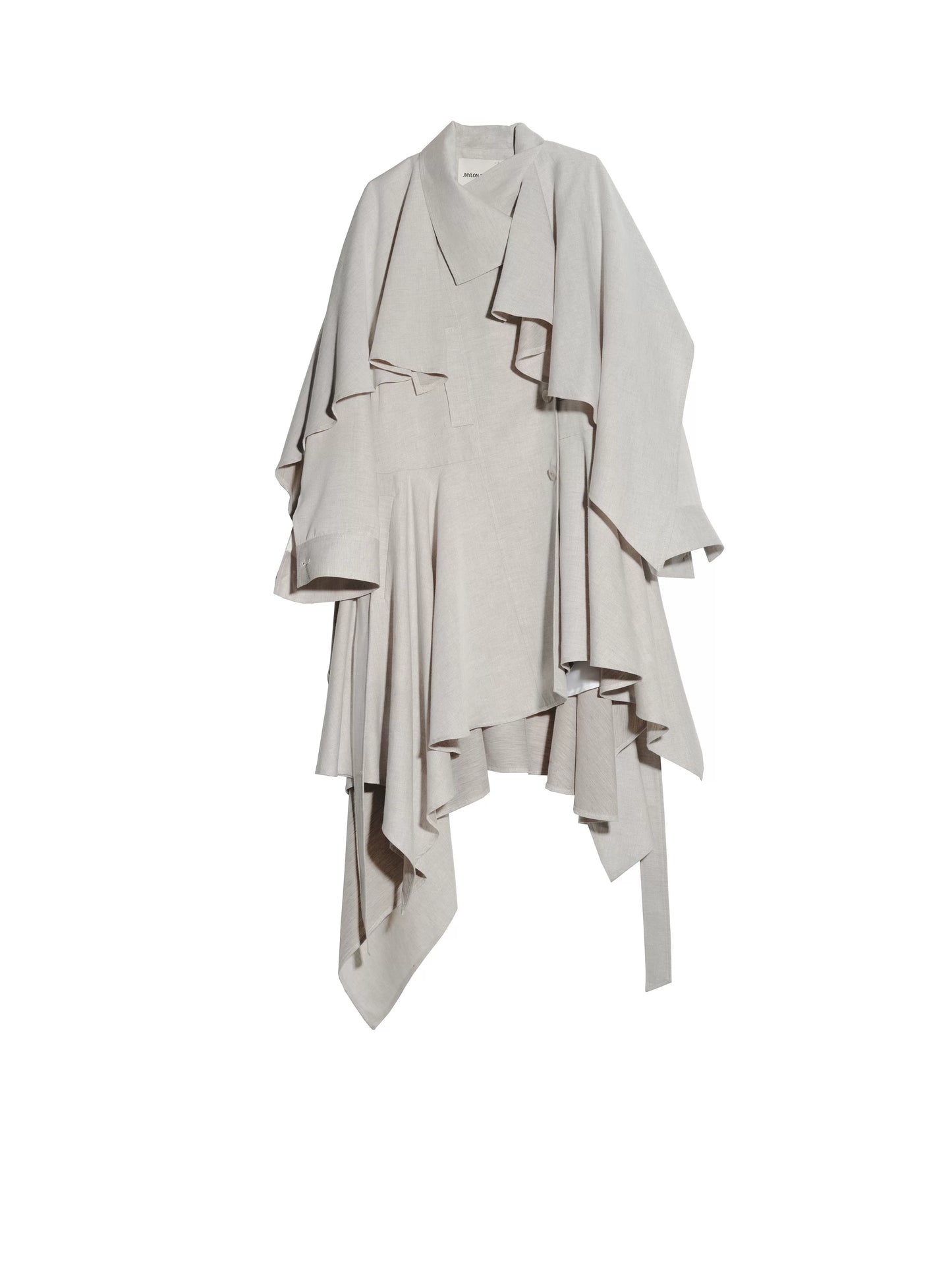 Gypsum White Linen Trench Coat