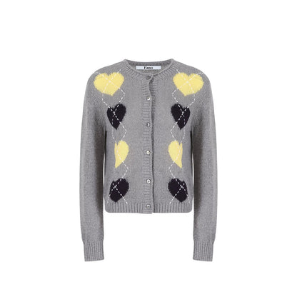 컬러 블록 하트 니트 스웨터