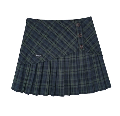 Romantic Green Pleated Skirt