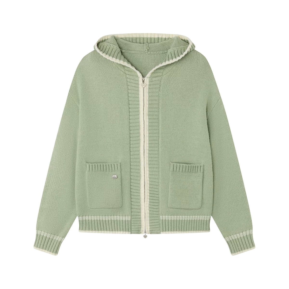 Velvet Snow Hooded Cardigan