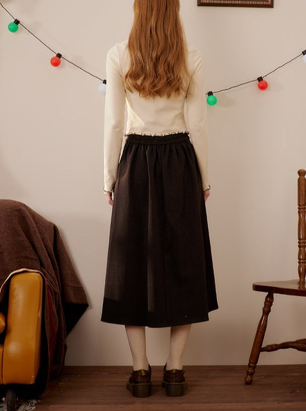 Mid-Length Pleated Skirt