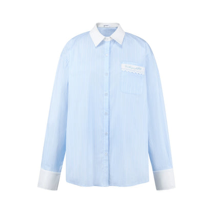 Vintage Blue Long Sleeve Shirt
