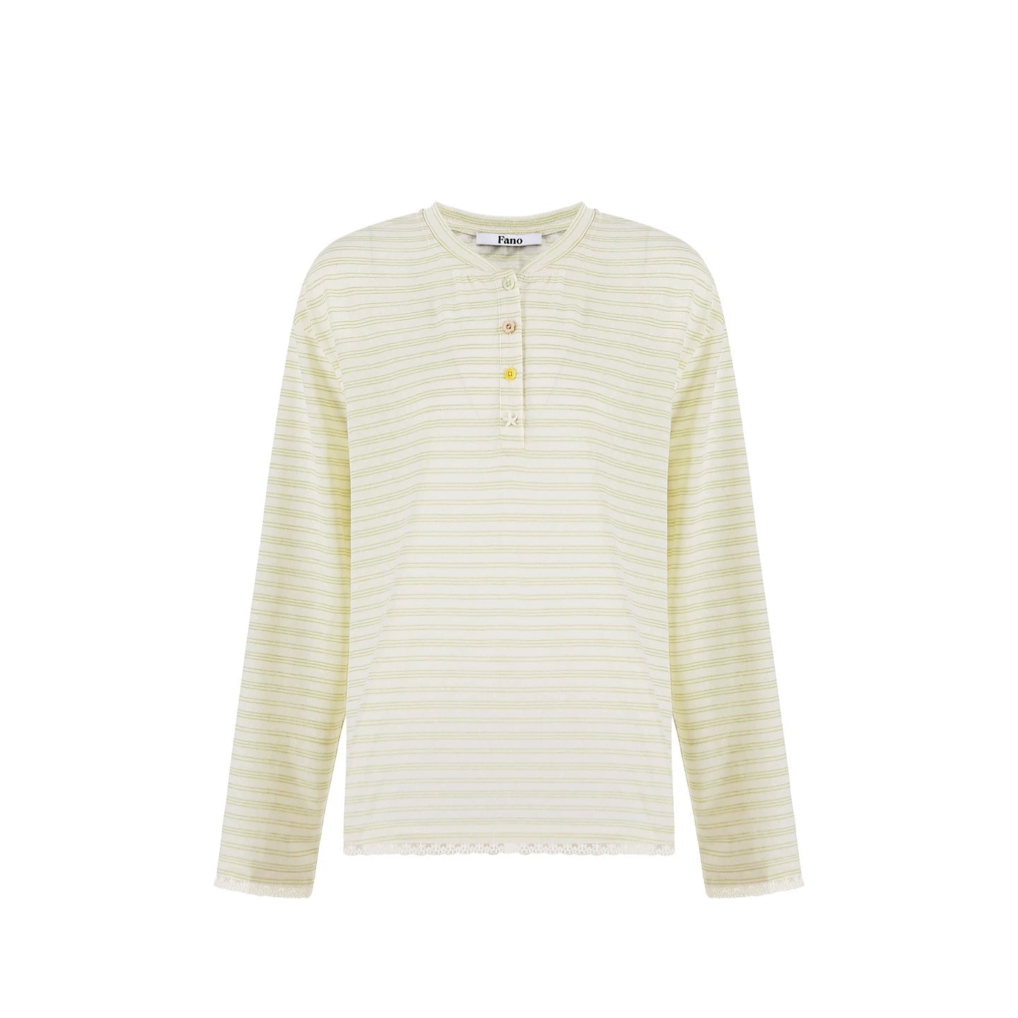 Lyocell Blend Striped Lace Top